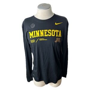 Nike Minnesota Golden Goohers Shirt Medium Mens Black‎ Long Sleeves